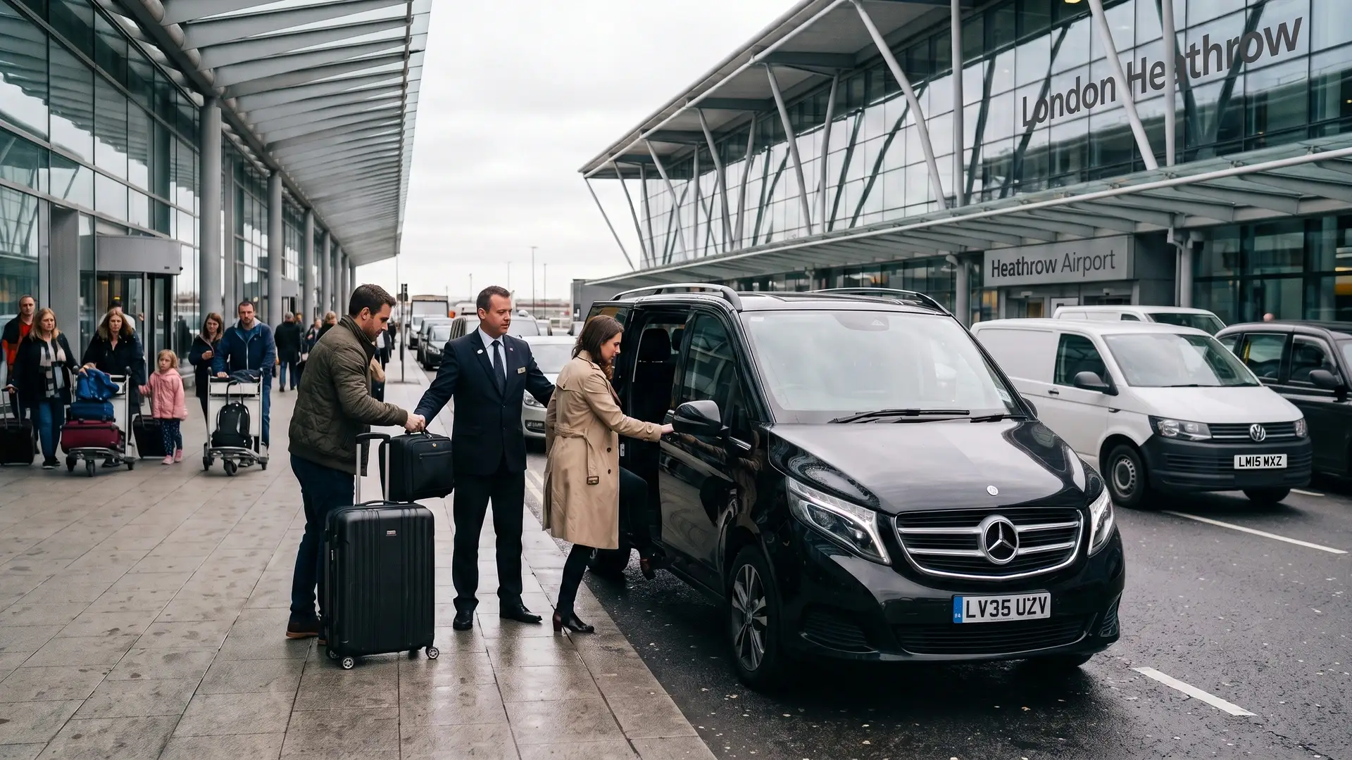 Transfer familia equipaje aeropuerto de Heathrow