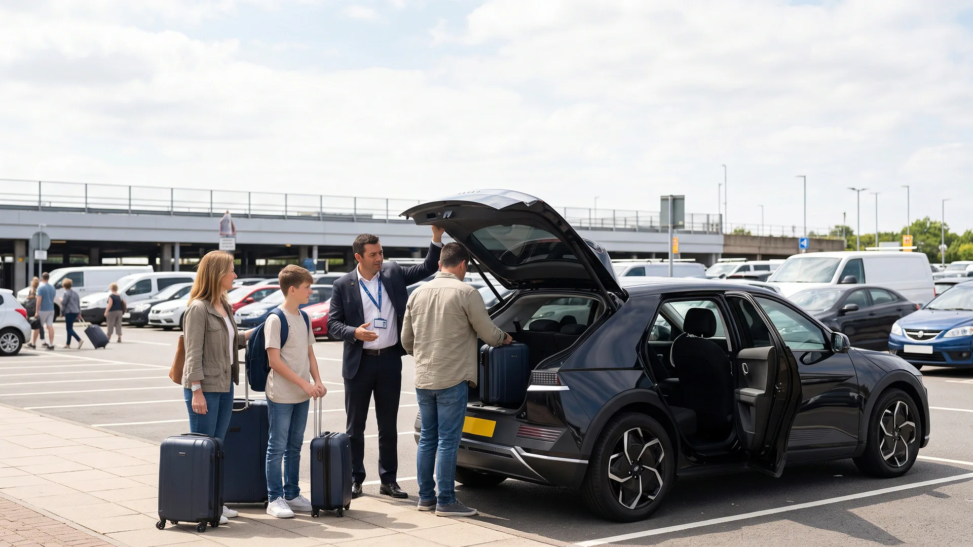 Transfer familia equipaje aeropuerto de Luton